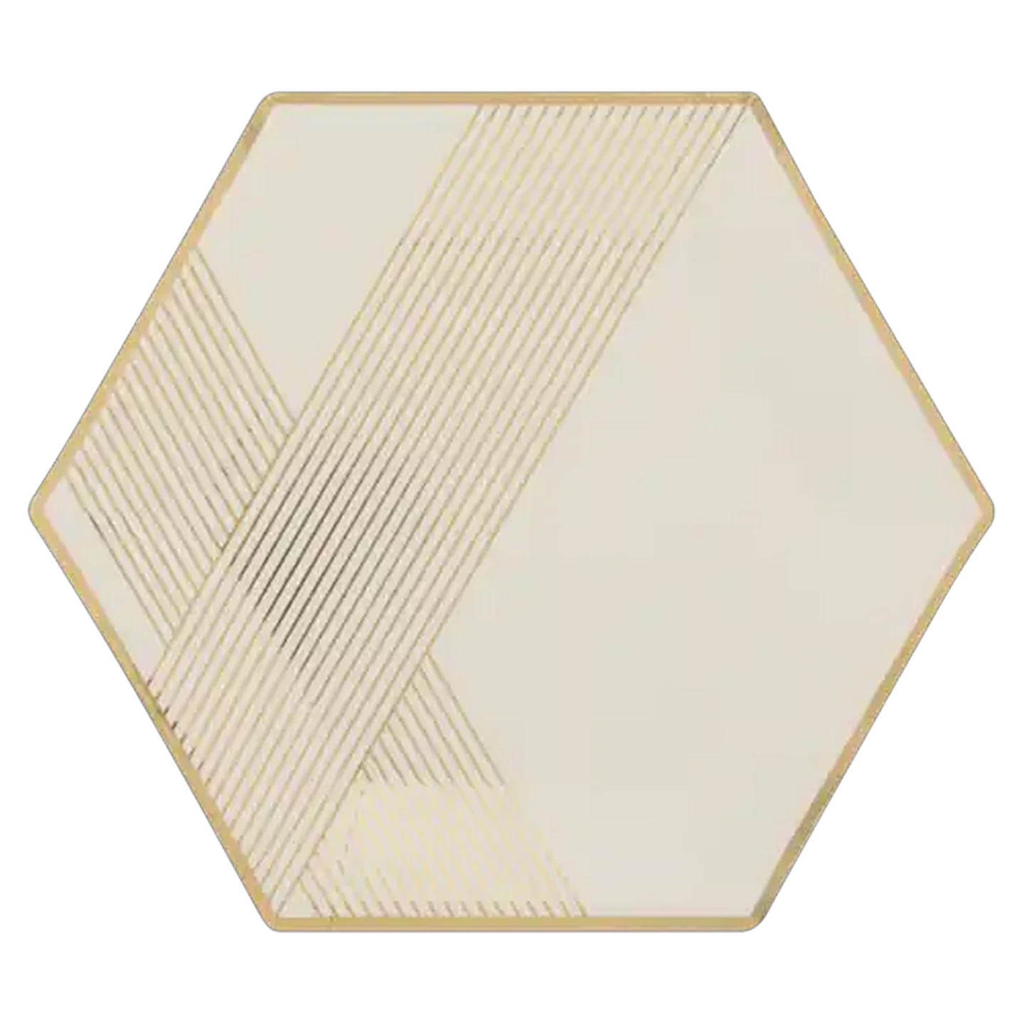 Image of Occasions White & Gold Party Dinner Paper Plate 22cm
