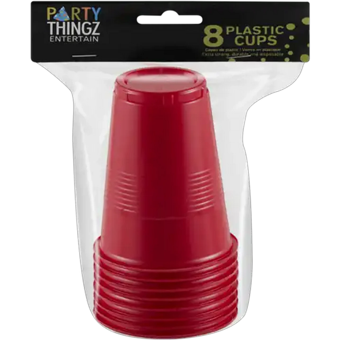 Image of Party Thingz Red Plastic Party Cups 8-Pack