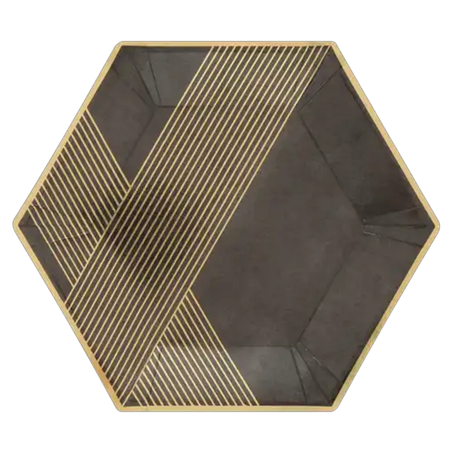 Image of Occasions Black & Gold Party Dinner Paper Plate 8-Pack