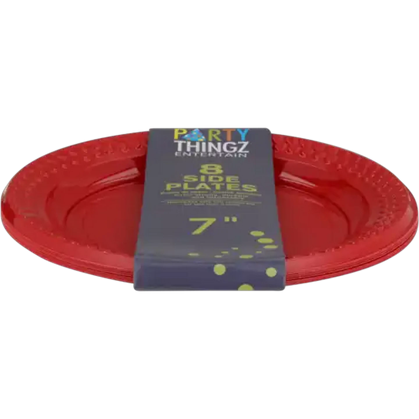 Image of Party Thingz Red Plastic Side Plates 8-Pack