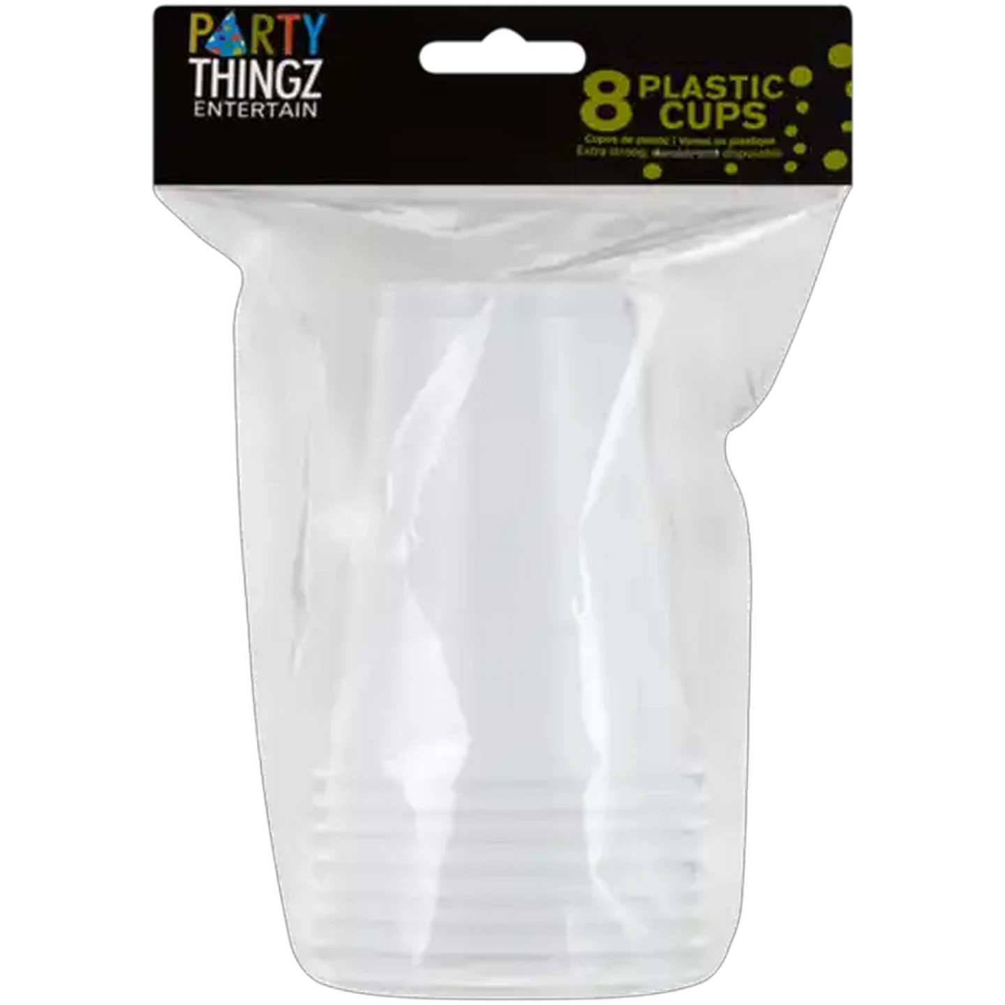 Image of Party Thingz White Plastic Party Cups 8-Pack