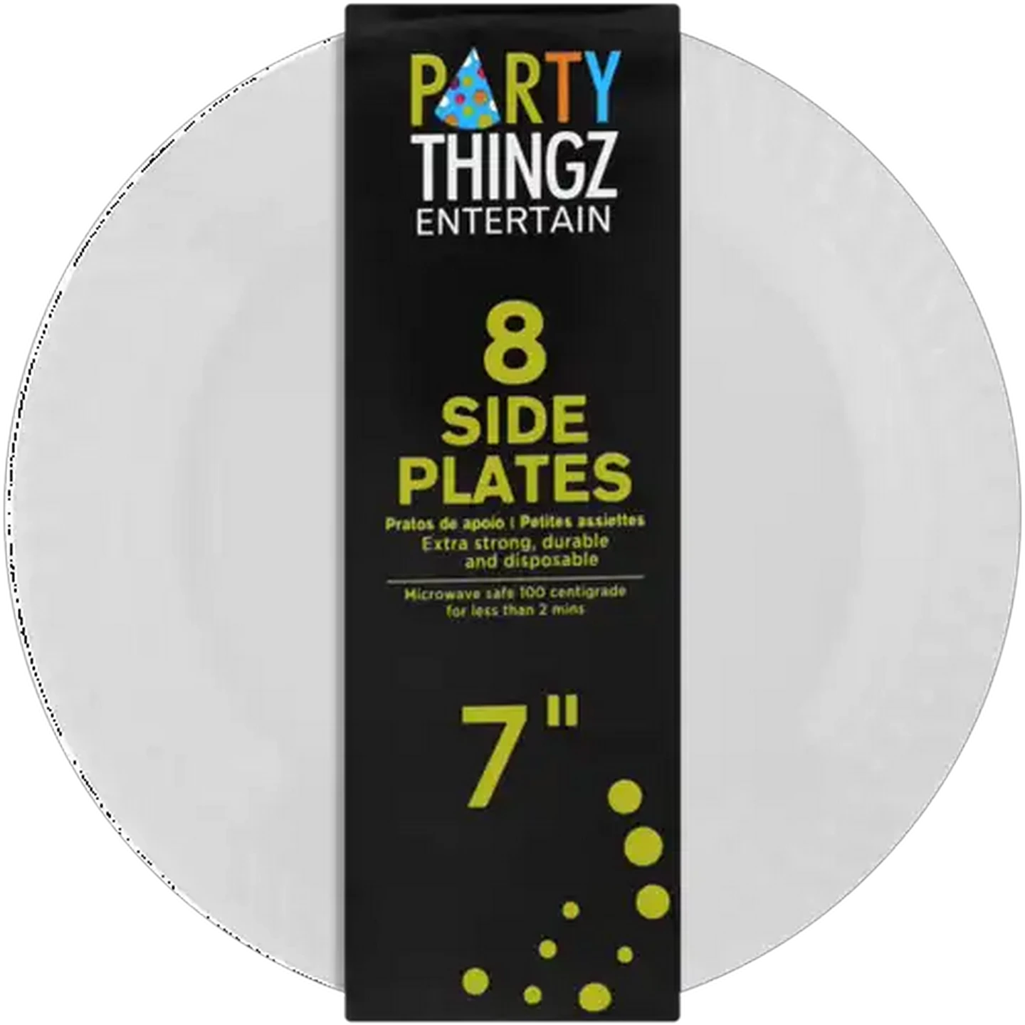 Image of Party Thingz White Party Side Plates 8-Pack