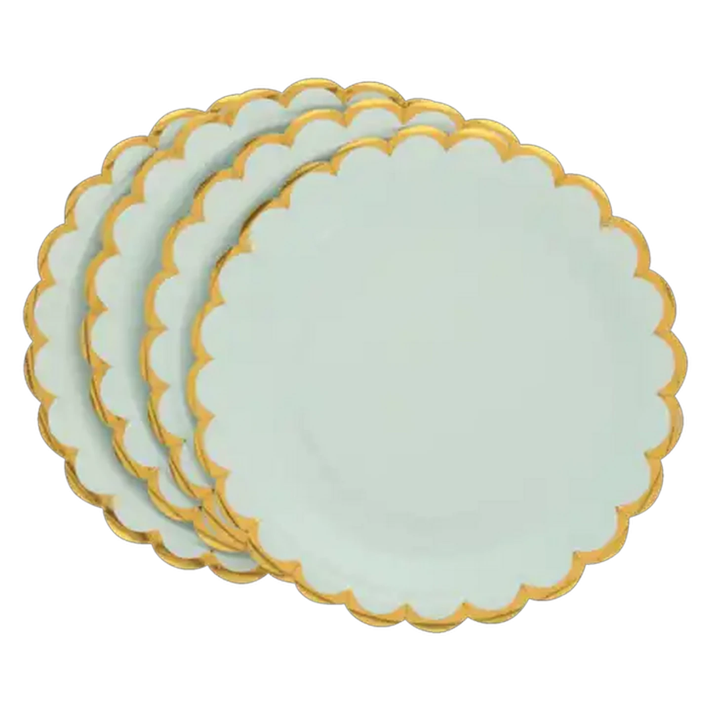 Image of Occasions Blue & Gold Paper Side Plates 8-Pack