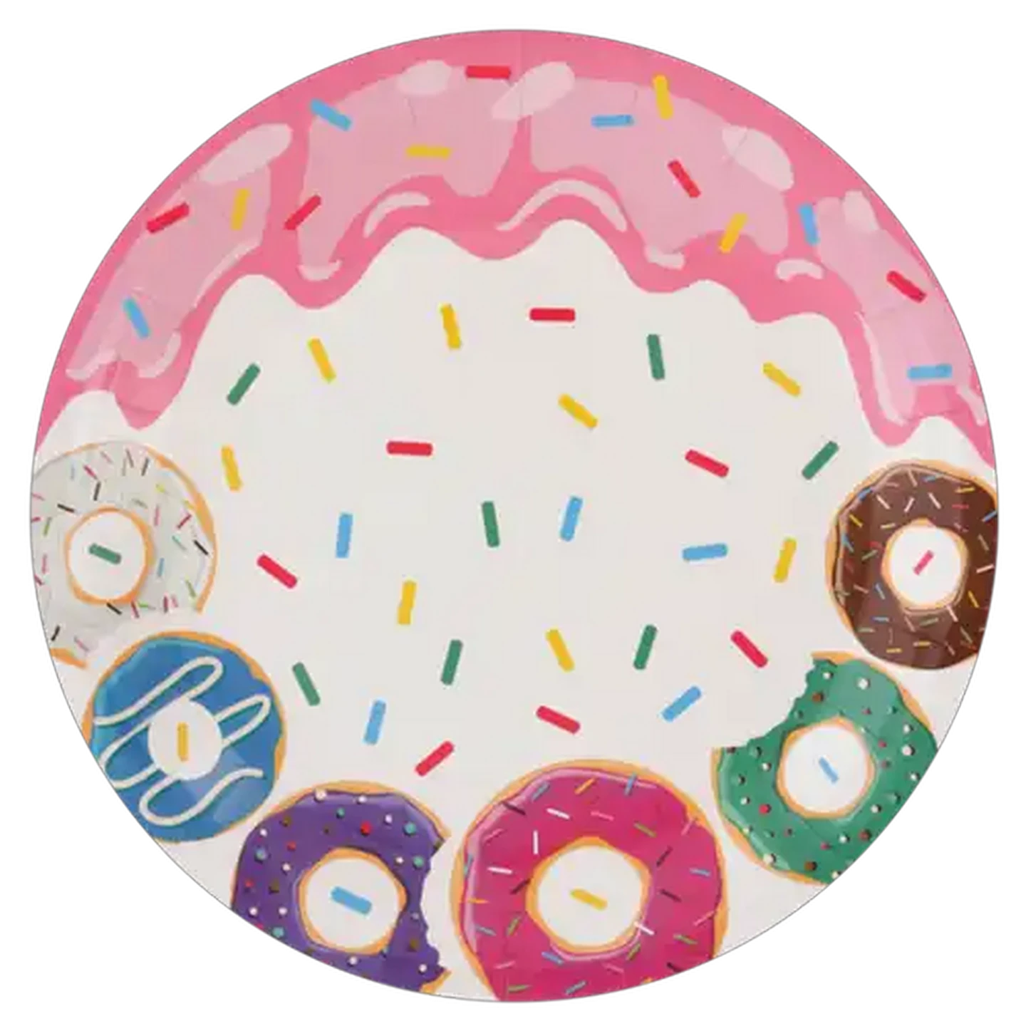 Image of Donut Fun Disposable Dinner Plates 8-Pack