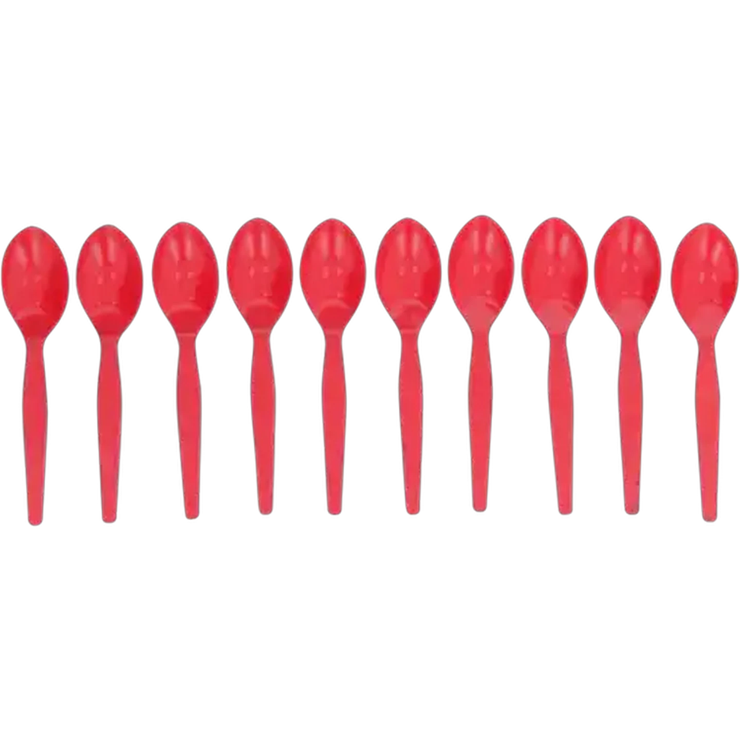 Image of Party Thingz Red Plastic Spoons 10-Pack