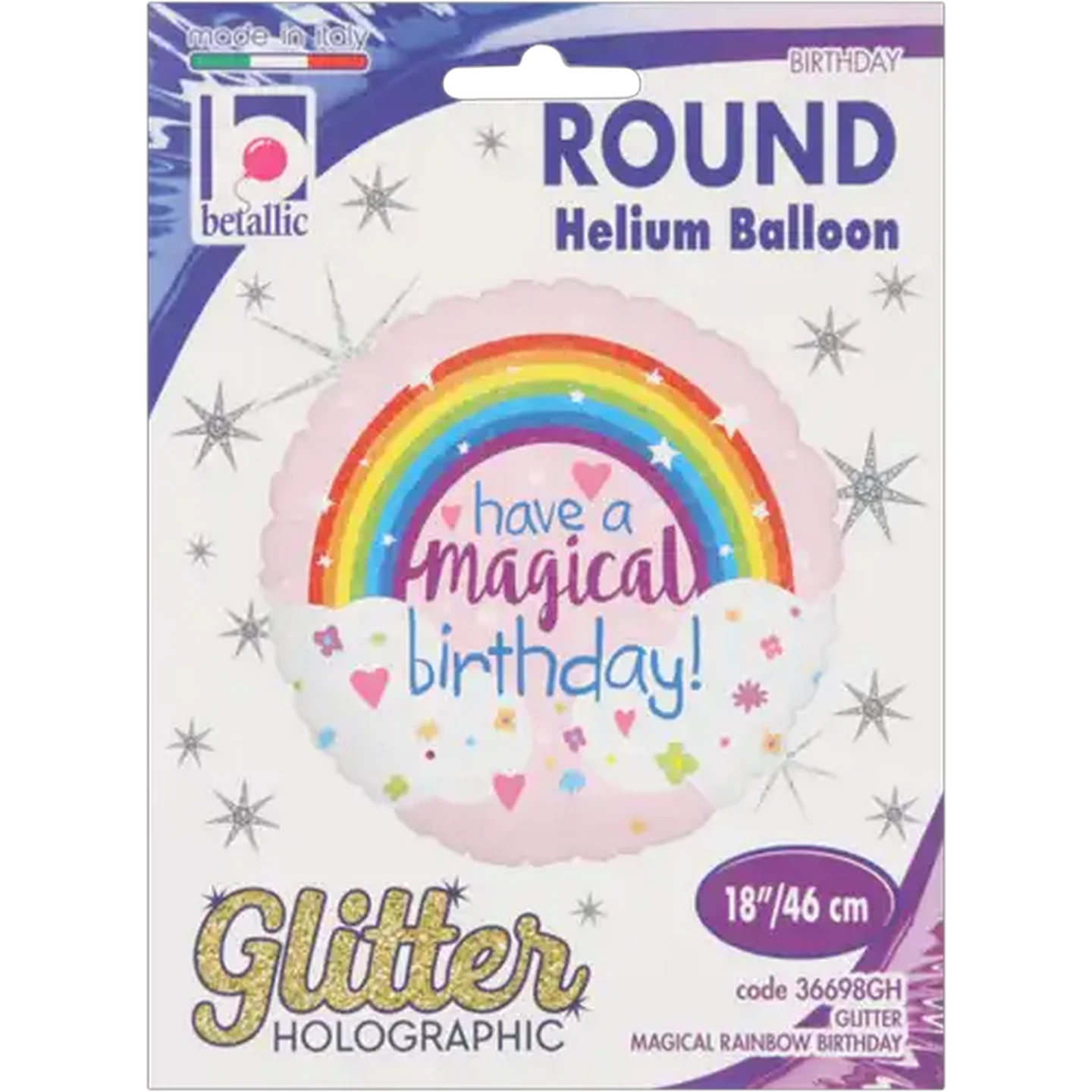 Image of Oaktree UK Happy Magical Birthday Foil Balloon 46cm