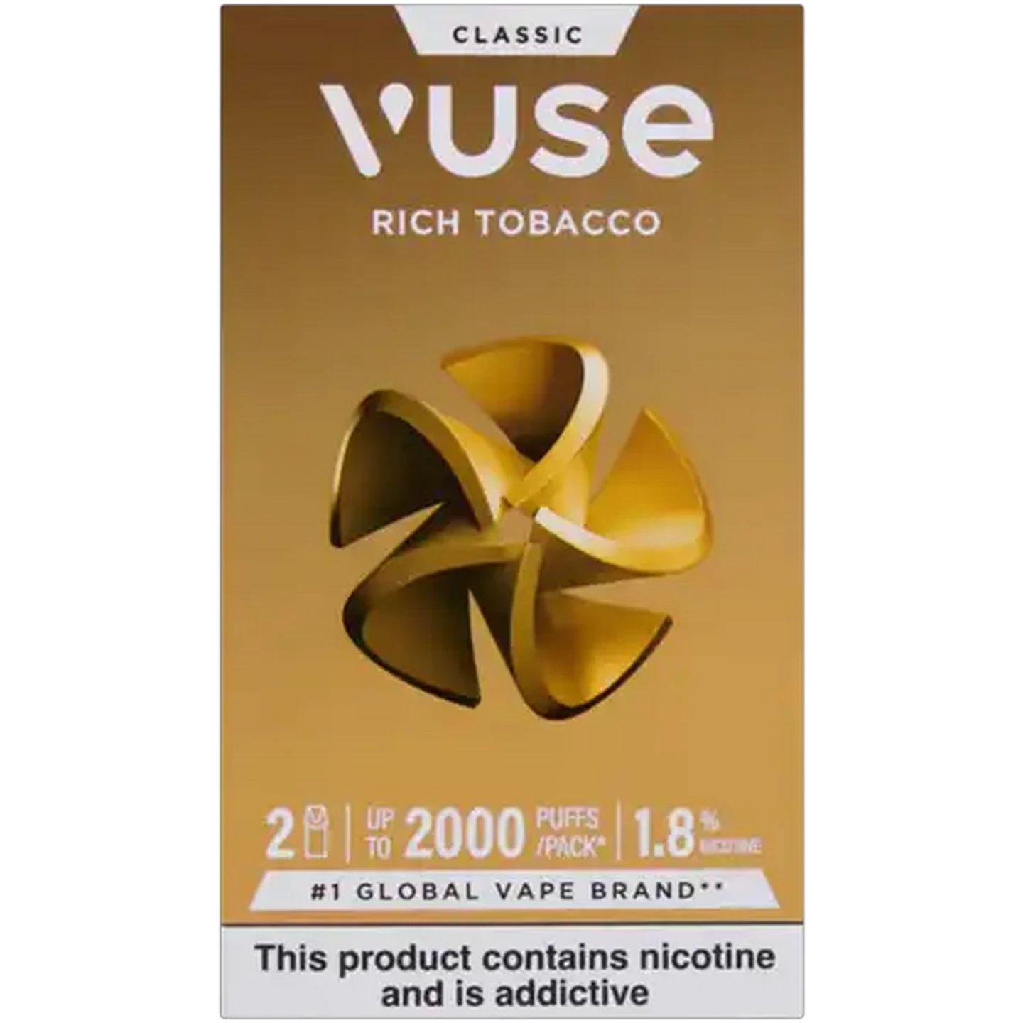 Image of Vuse Originals Rich Tobacco 1.6% eLiquid Pods 2 Pack