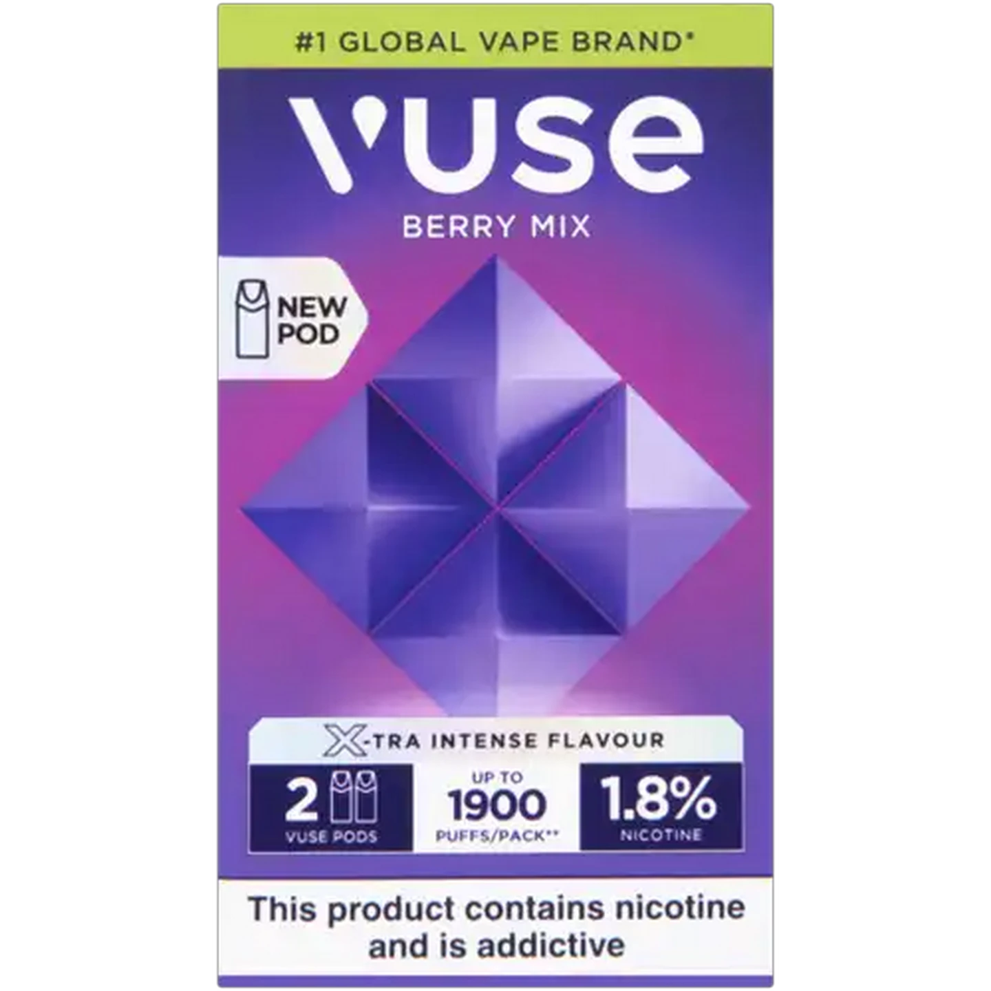 Image of Vuse Berry Mix 1.8% eLiquid Pods 2 Pack (Non-Refundable. Non-Returnable.)