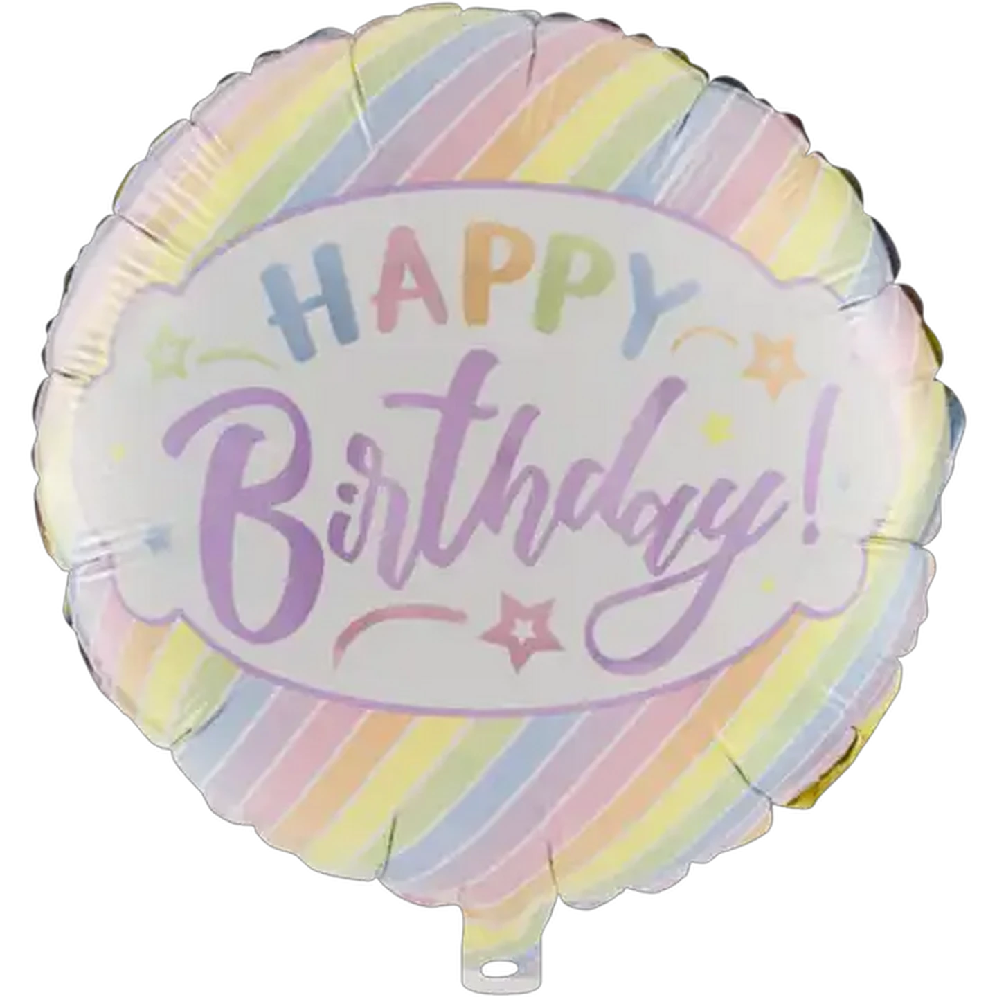 Image of Betallic Pastel Happy Birthday Helium Balloon 48cm