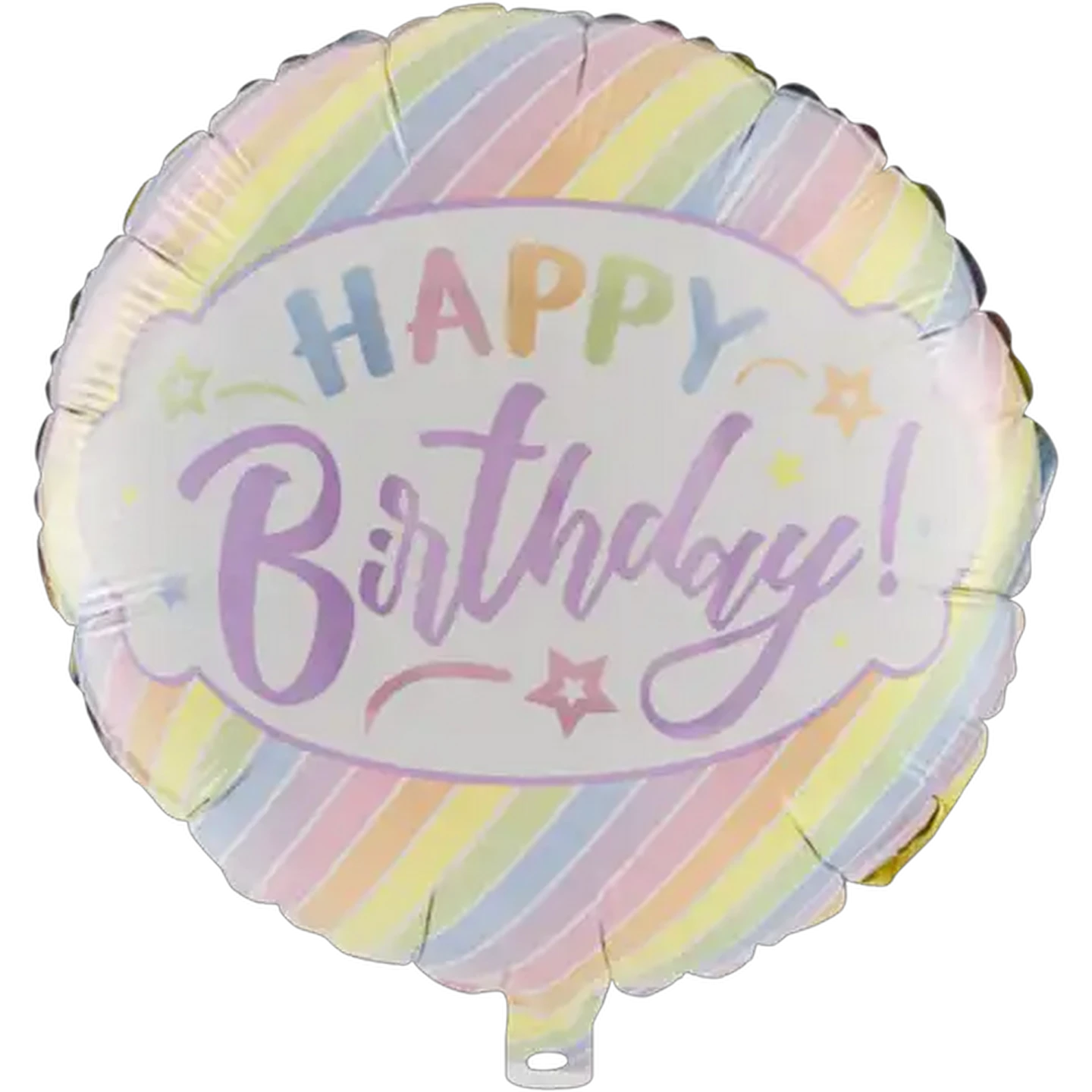 Image of Betallic Pastel Happy Birthday Helium Balloon 48cm