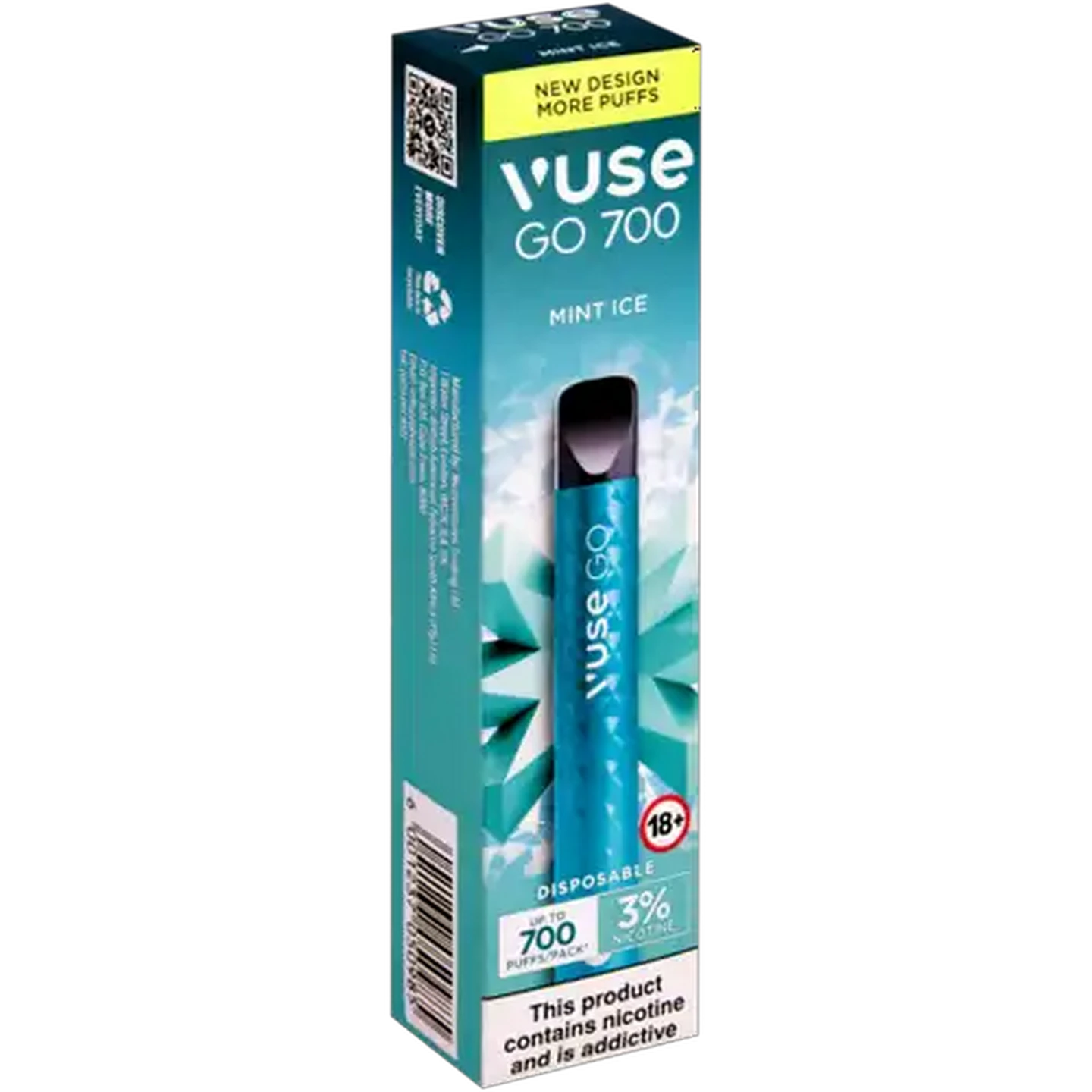 Image of Vuse Go 700 Mint Ice 3% Disposable Vape 2ml (Non-Refundable. Non-Returnable.)