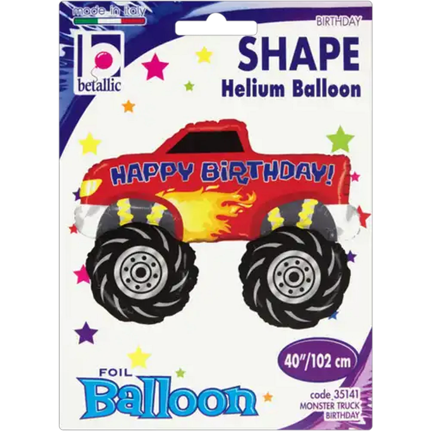 Image of Monster Truck Shape Foil Balloon 100cm