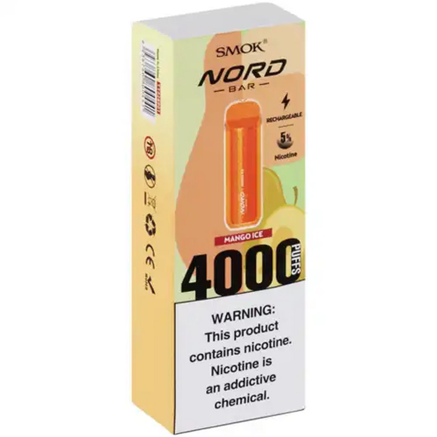Image of SMOK NORD BAR Mango Ice 5% Rechargeable Disposable Vape 8.5ml (Non-Refundable. Non-Returnable.)