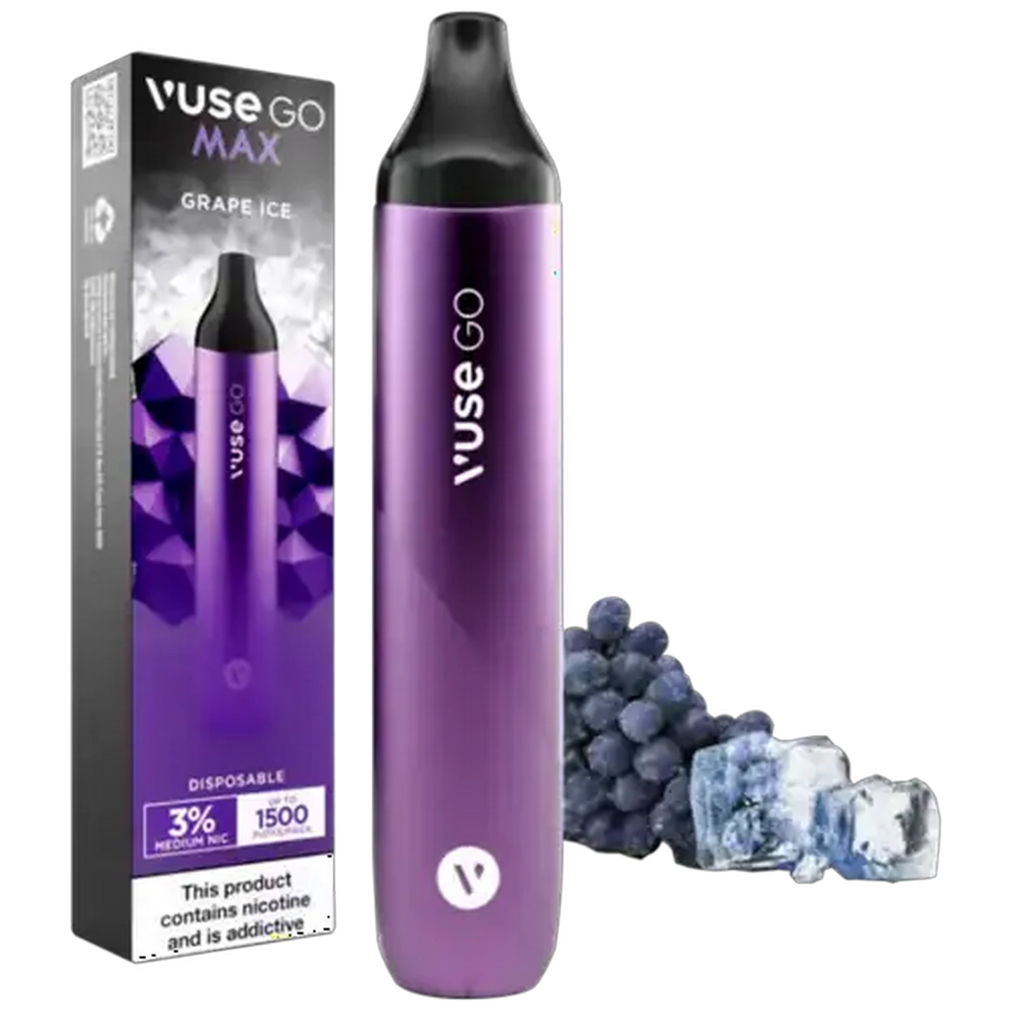 Image of Vuse Go Max Grape Ice 3% Nicotine Disposable ePod (Non-Refundable. Non-Returnable.)