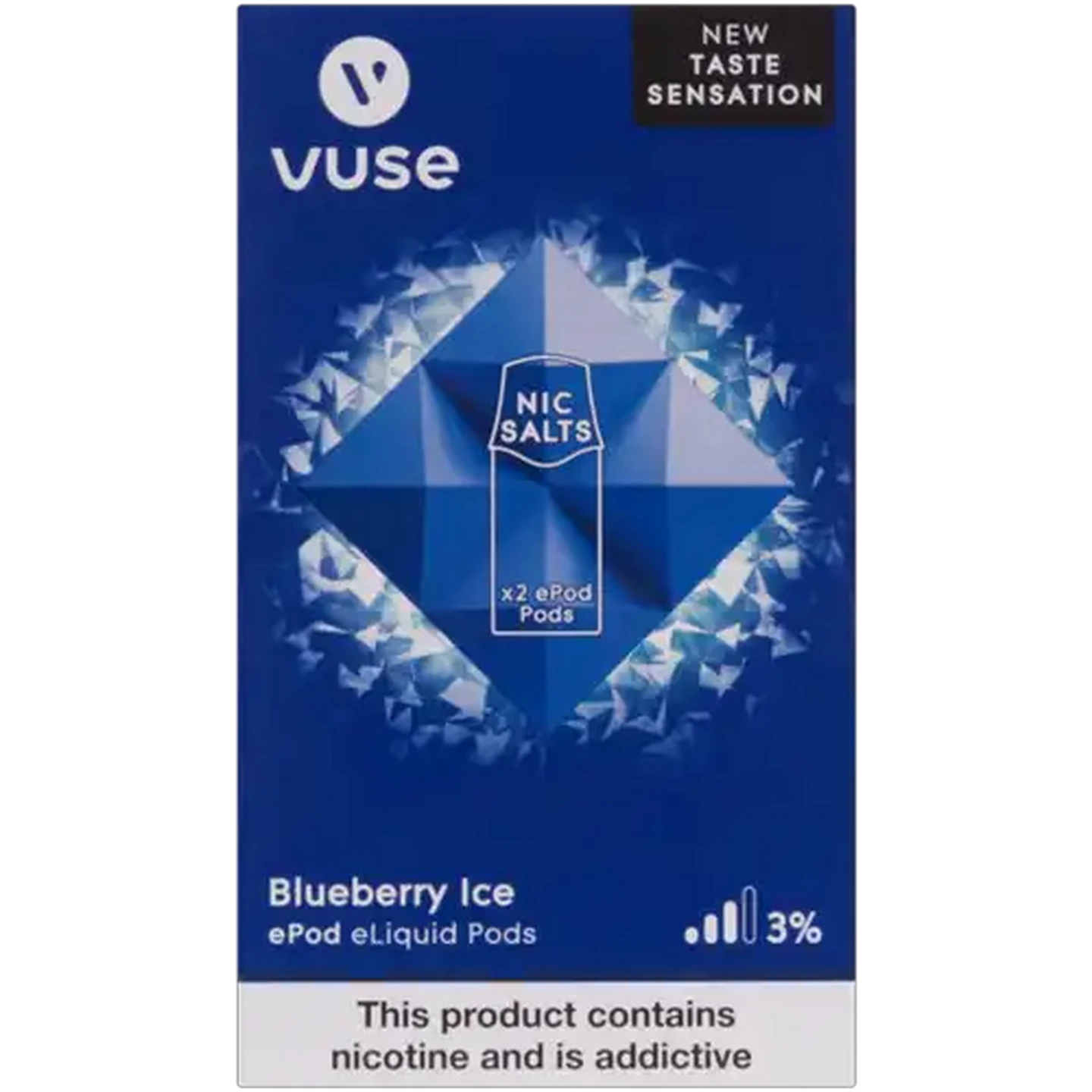 Image of Vuse Blueberry Ice 3% Nicotine E-Liquid Replacement Pods 2 Pack (Non-Refundable. Non-Returnable.)