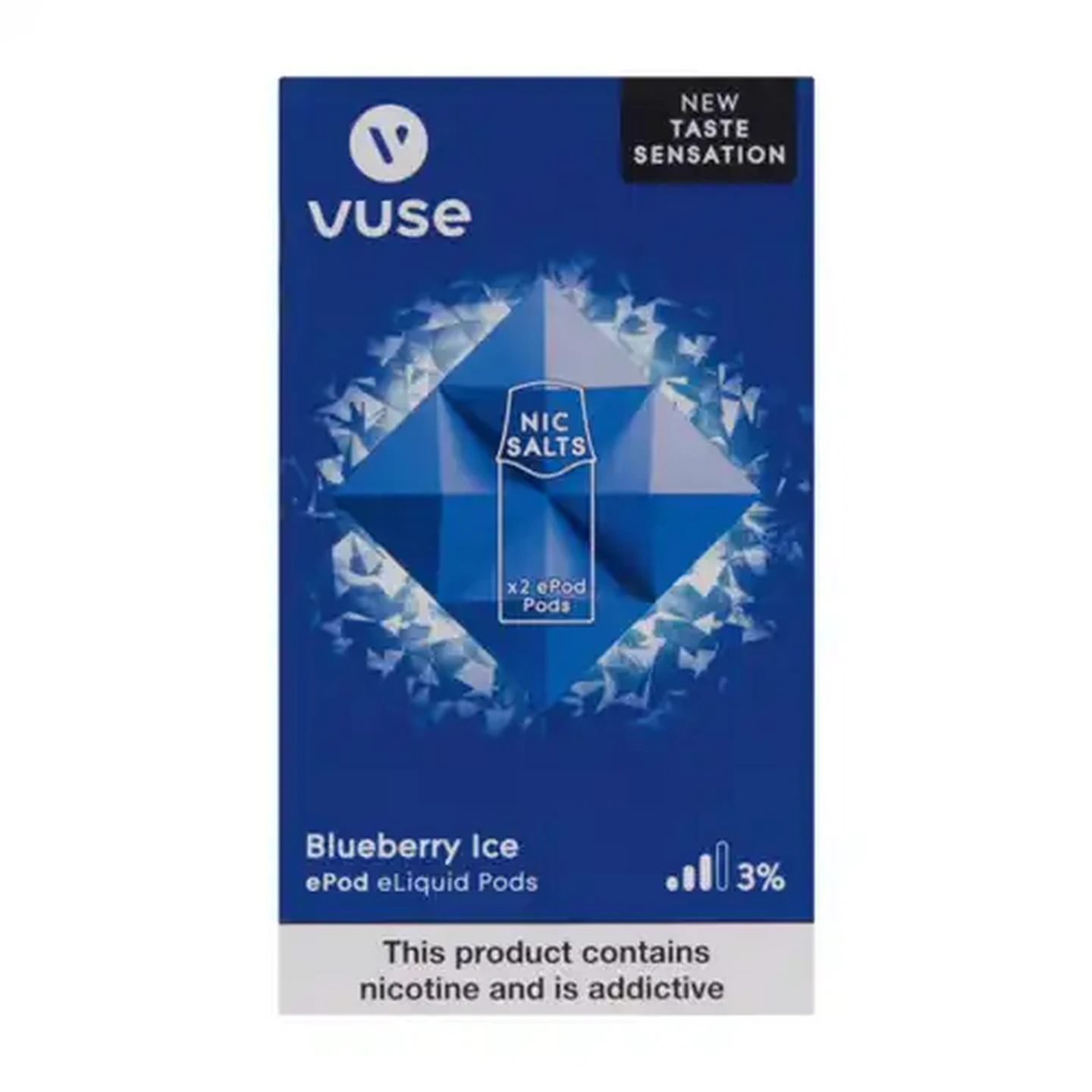 Image of Vuse Blueberry Ice 3% Nicotine E-Liquid Replacement Pods 2 Pack (Non-Refundable. Non-Returnable.)