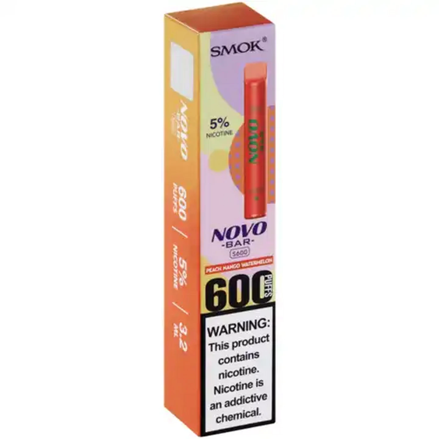 Image of SMOK Novo Bar 5% S600 Disposable Vape 3.2ml (Non-Refundable. Non-Returnable.)