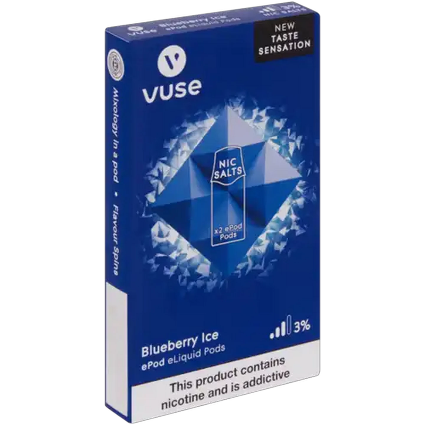 Image of Vuse Blueberry Ice 3% Nicotine E-Liquid Replacement Pods 2 Pack (Non-Refundable. Non-Returnable.)