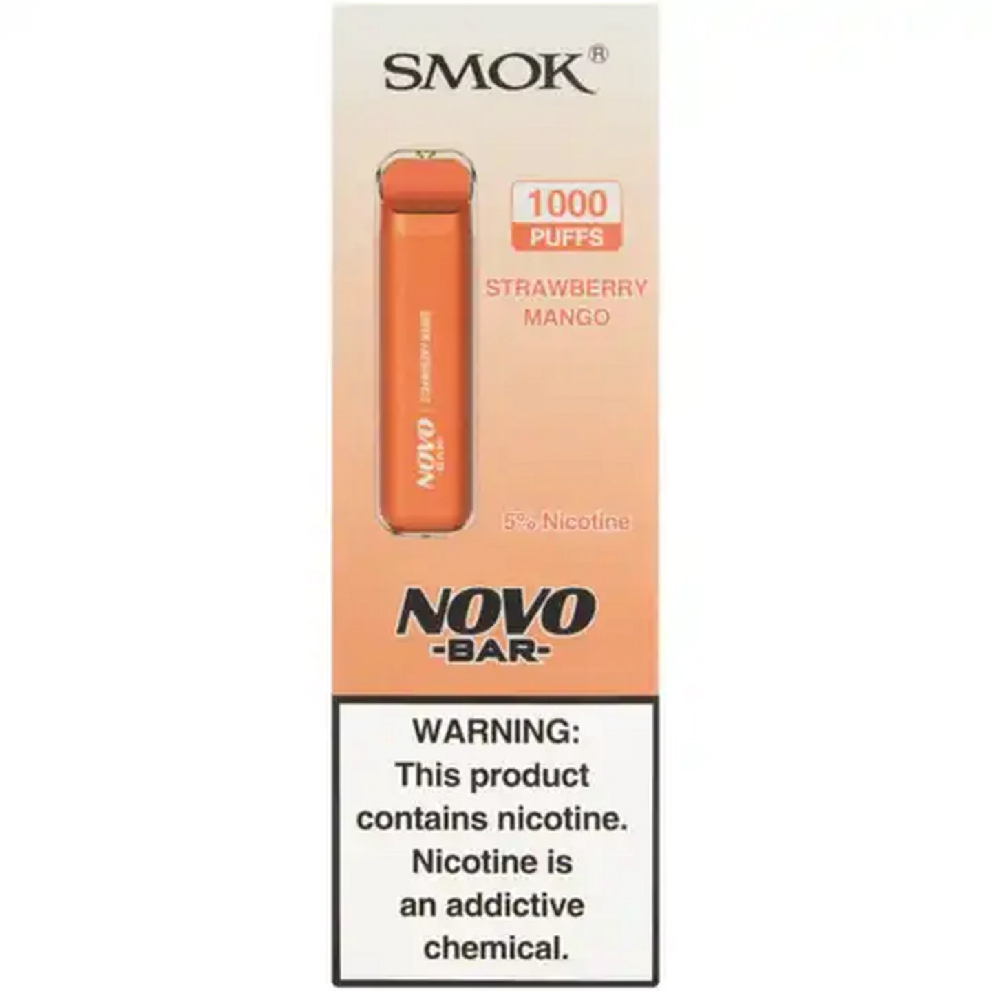 Image of SMOK Novo Bar Strawberry Mango Disposable Vape (Non-Refundable. Non-Returnable.)