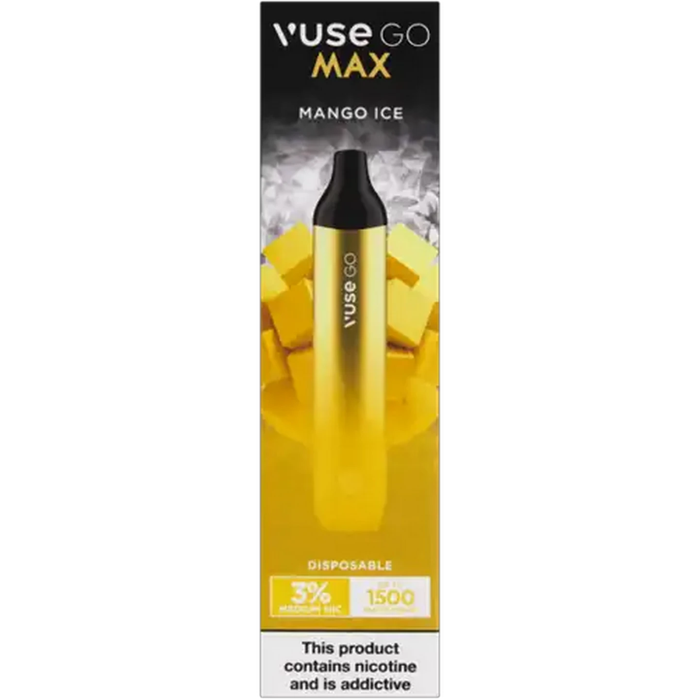 Image of Vuse Go Max Mango Ice 3% Disposable Vape (Non-Refundable. Non-Returnable.)