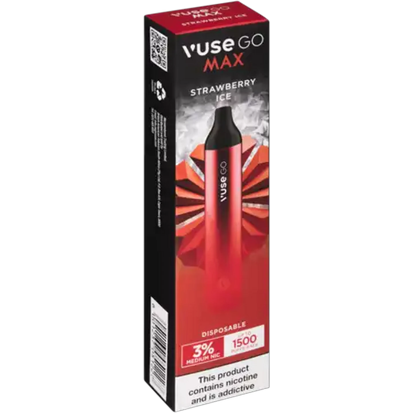Image of Vuse Go Max Strawberry Ice 3% Disposable Vape (Non-Refundable. Non-Returnable.)