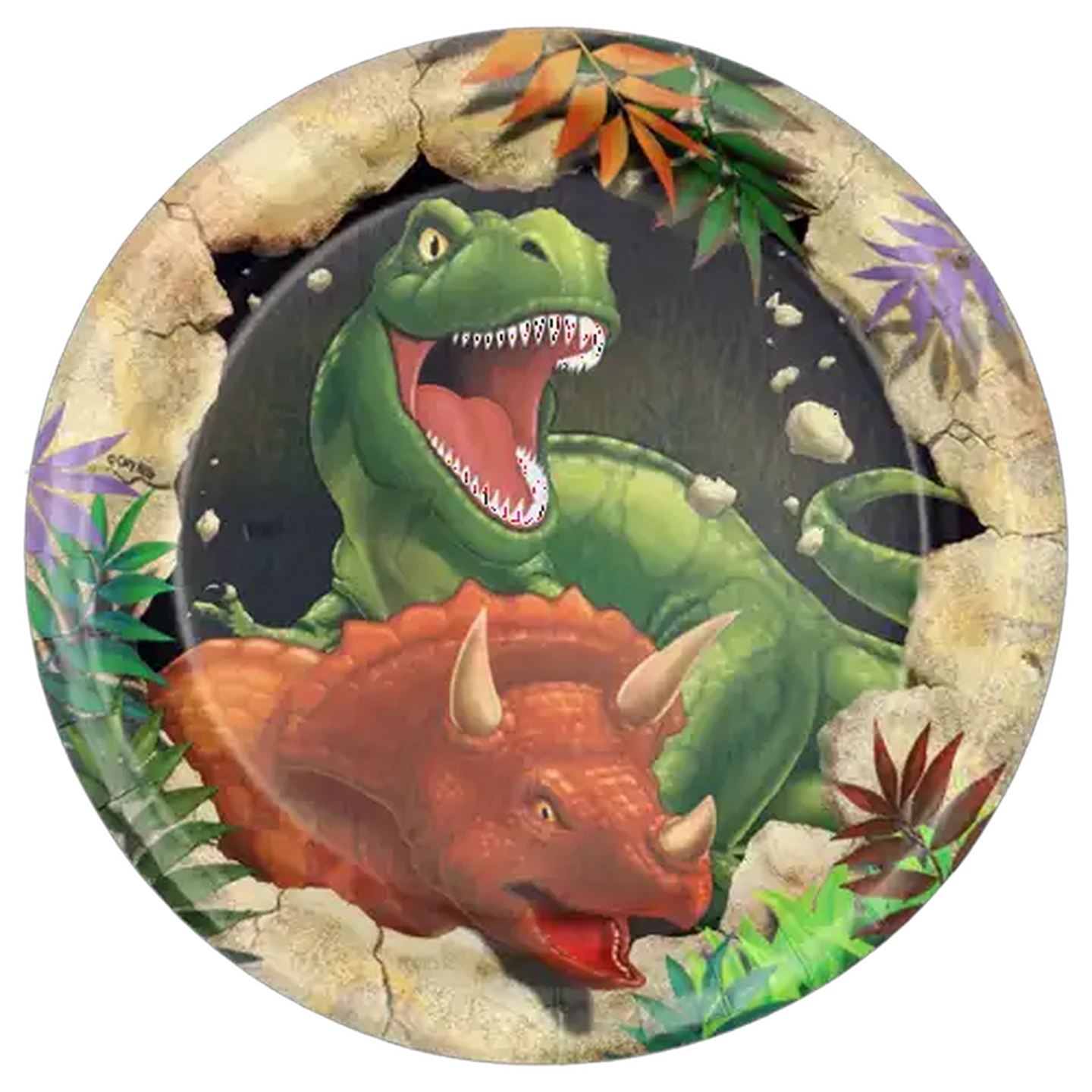 Image of Dino Blast Party Paper Plates 8 Piece