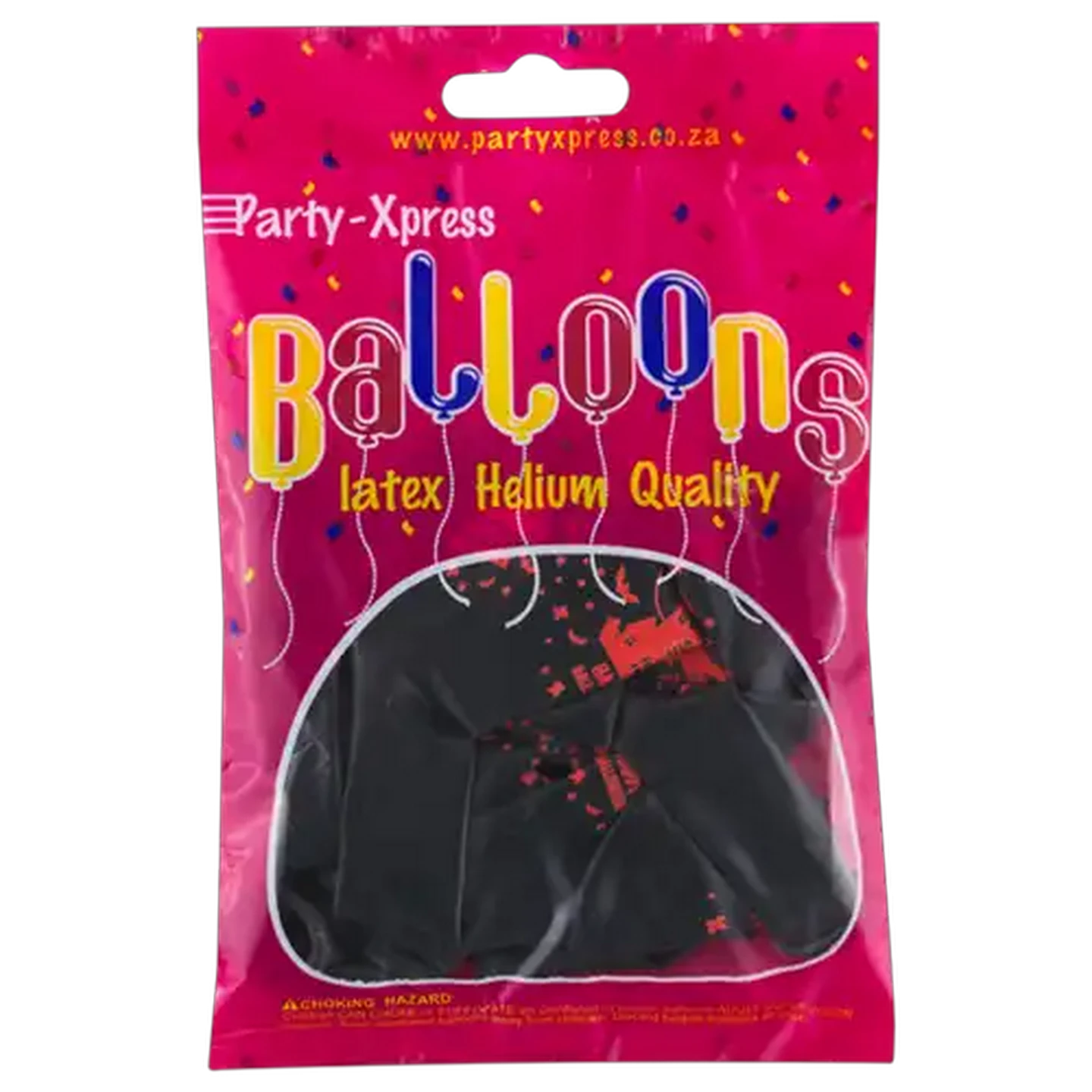 Image of Party Xpress Latex Printed Black Haunted House Balloon 10-Pack