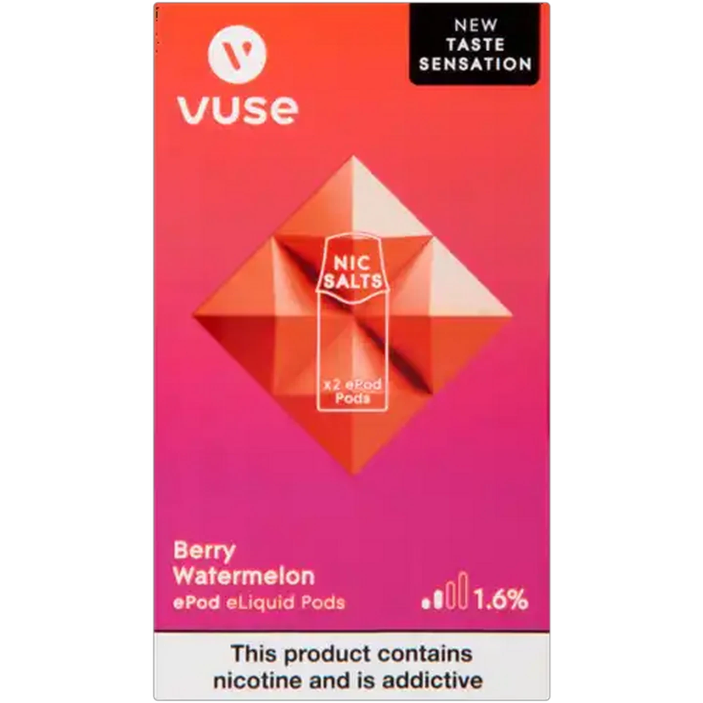 Image of Vuse Berry Watermelon 1.6% ePod eLiquid Pods 2 Pack (Non-Refundable. Non-Returnable.)