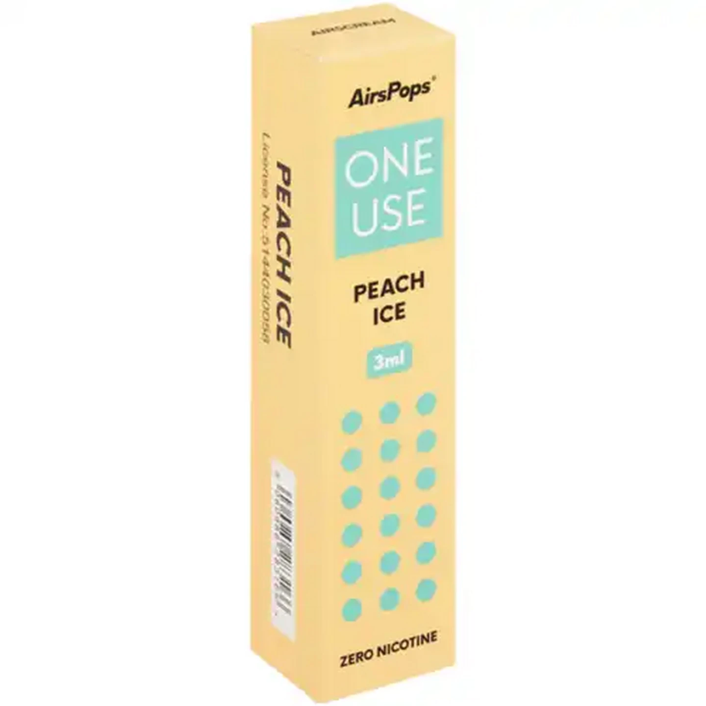 Image of AirsPops ONE USE Peach Ice 0% Disposable Vape (Non-Refundable. Non-Returnable.)