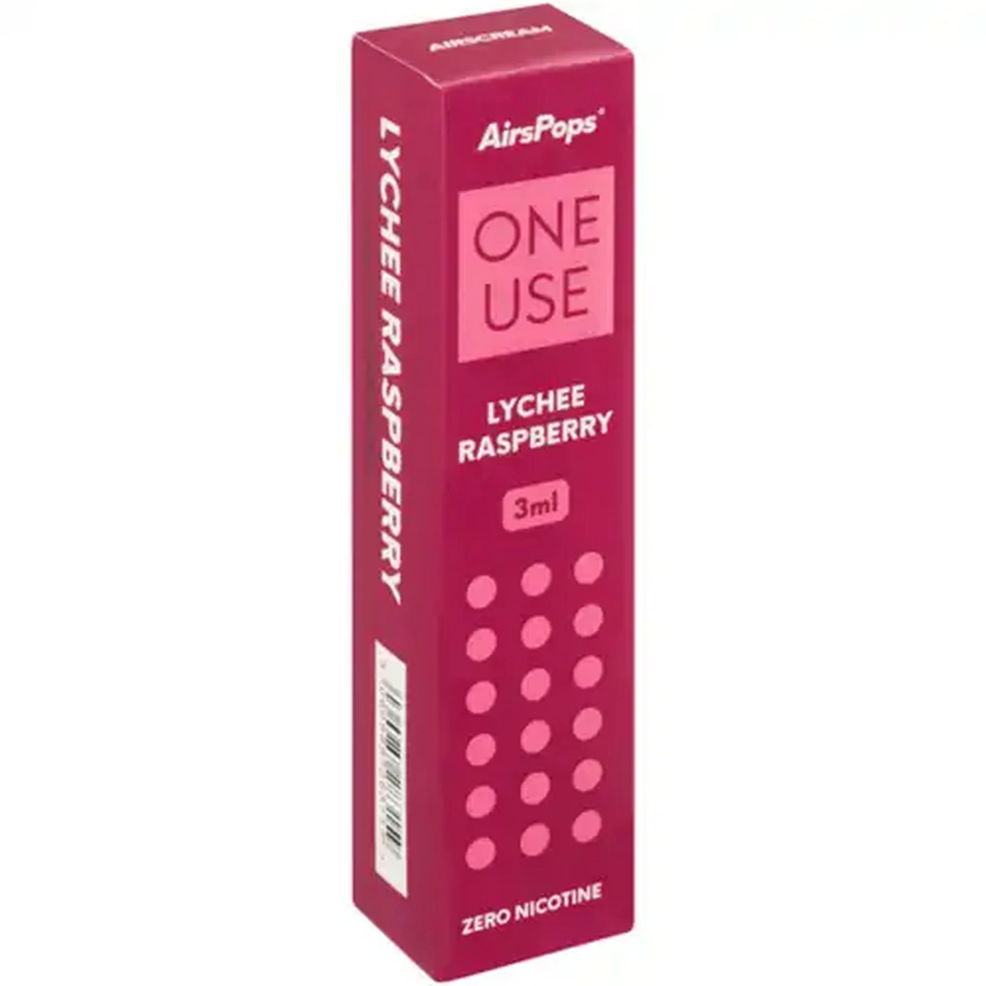 Image of AirsPops ONE USE Lychee Raspberry 0% Disposable Vape (Non-Refundable. Non-Returnable.)