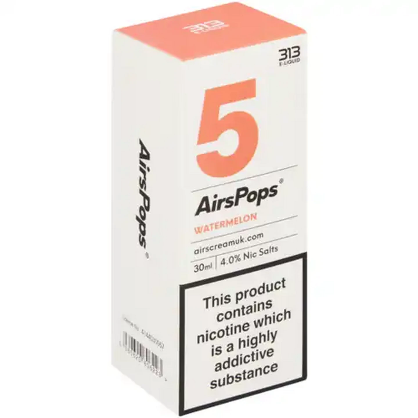 Image of AirsPops No.5 Watermelon 4.0% 313 E-Liquid 30ml (Non-Refundable. Non-Returnable.)