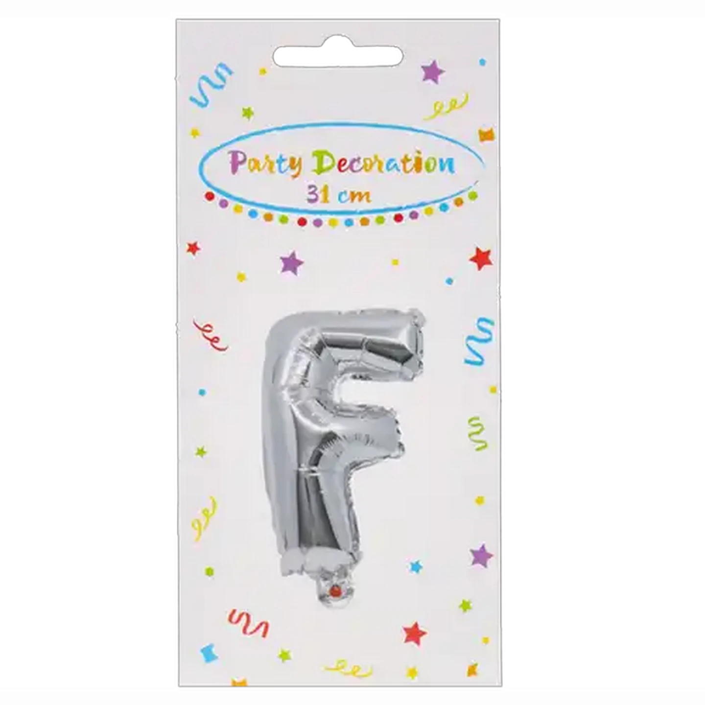 Image of Alphabet F Silver Foil Balloon 32cm