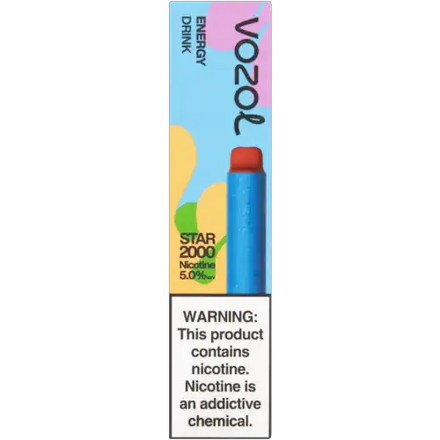 Image of Vozol Energy Drink 5% Star 2000 Disposable Vape 5.5ml (Non-Refundable. Non-Returnable.)