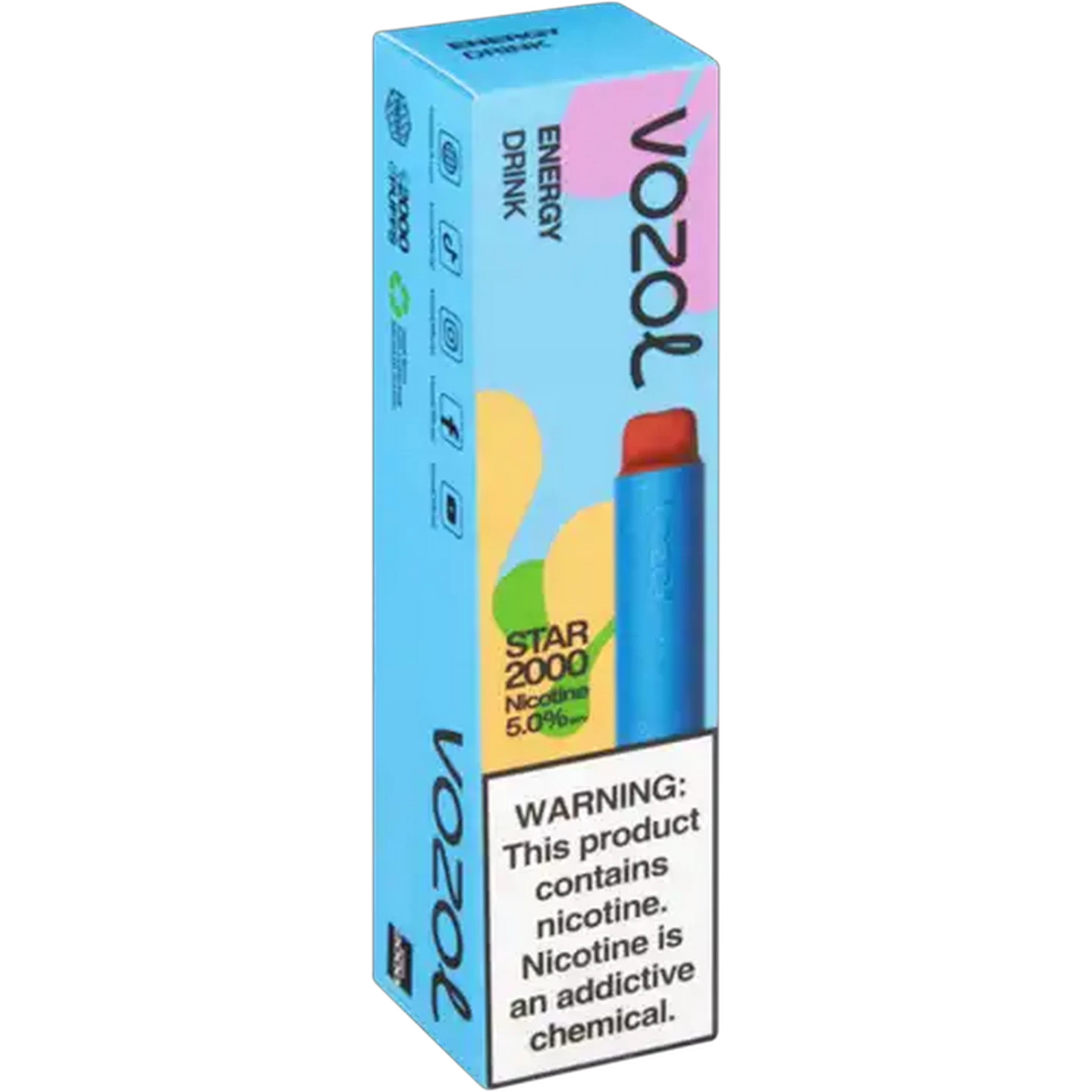 Image of Vozol Energy Drink 5% Star 2000 Disposable Vape 5.5ml (Non-Refundable. Non-Returnable.)