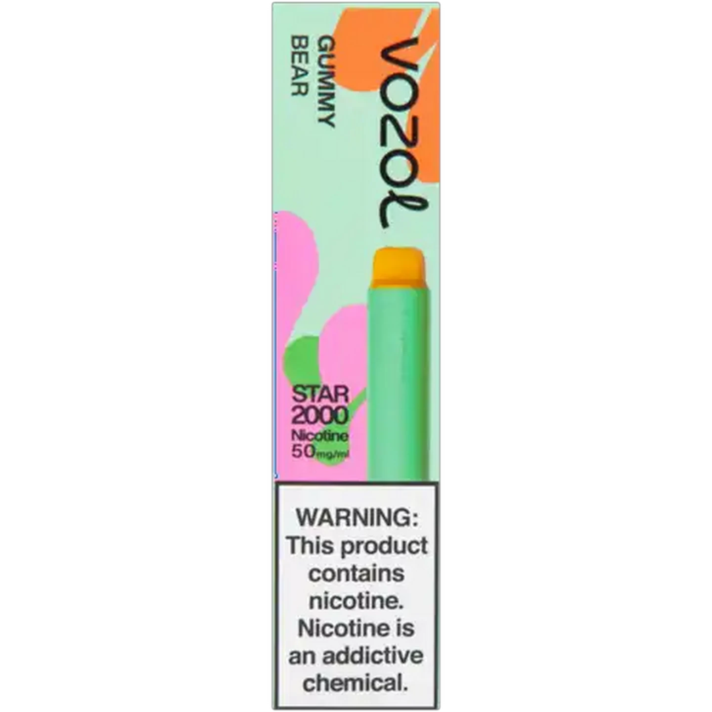 Image of Vozol Gummy Bear 5% Star 2000 Disposable Vape 3ml (Non-Refundable. Non-Returnable.)