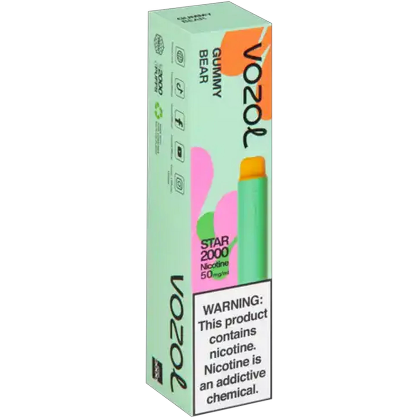 Image of Vozol Gummy Bear 5% Star 2000 Disposable Vape 3ml (Non-Refundable. Non-Returnable.)
