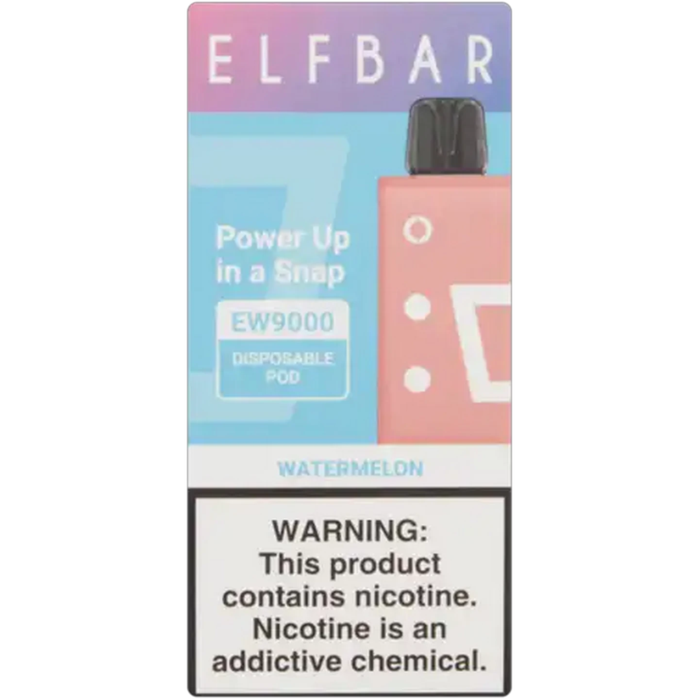 Image of ELFBAR Watermelon 5% EW9000 Disposable Pod (Non-Refundable. Non-Returnable.)