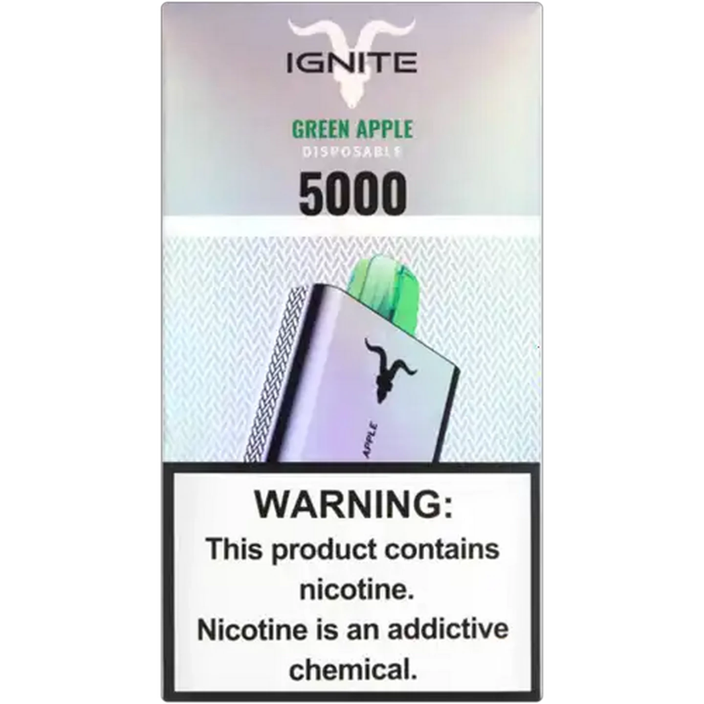 Image of Ignite V50 Green Apple 5% Rechargeable Disposable Vape 1s (Non-Refundable. Non-Returnable.)