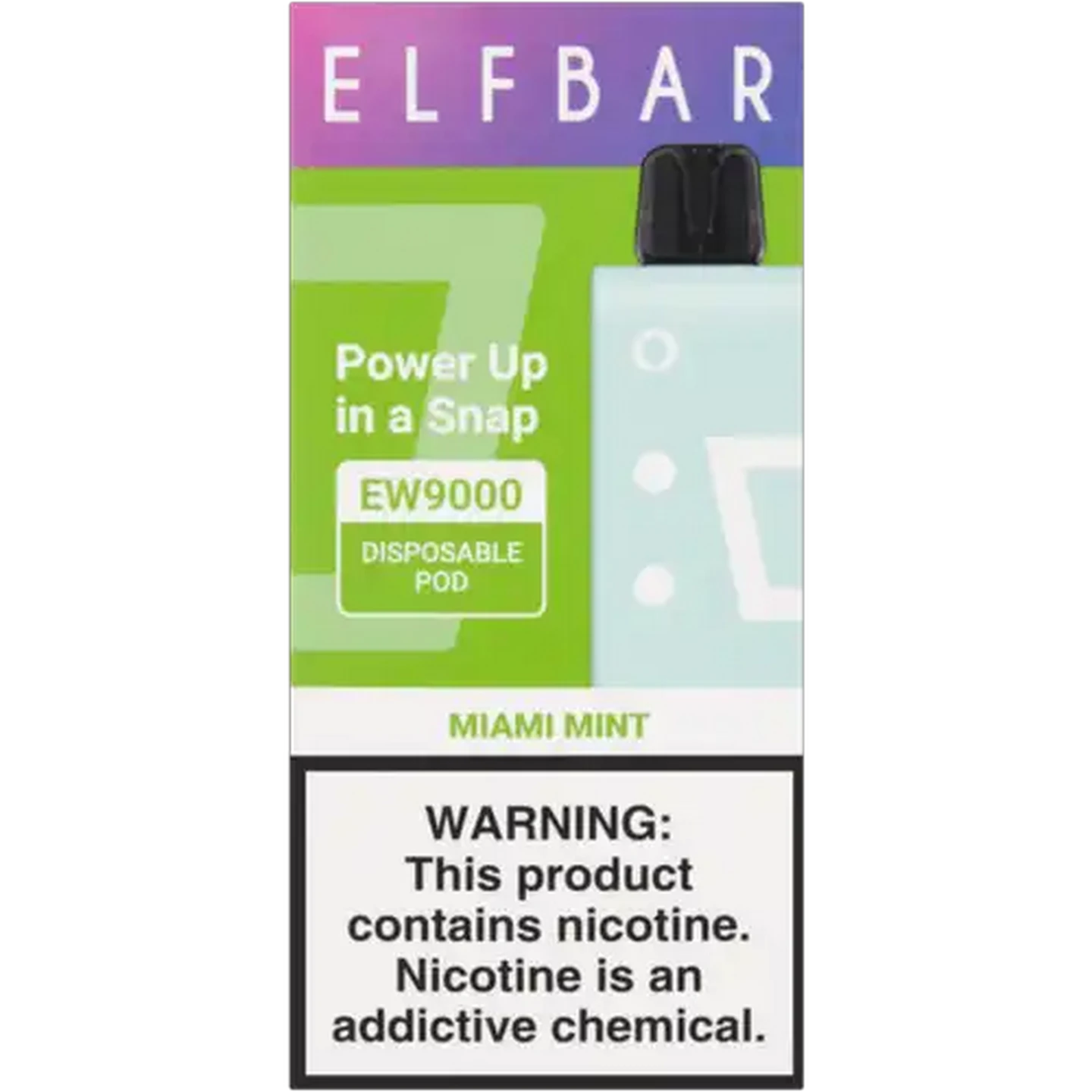 Image of ELFBAR EW9000 Miami Mint 5% Disposable Pod (Non-Refundable. Non-Returnable.)