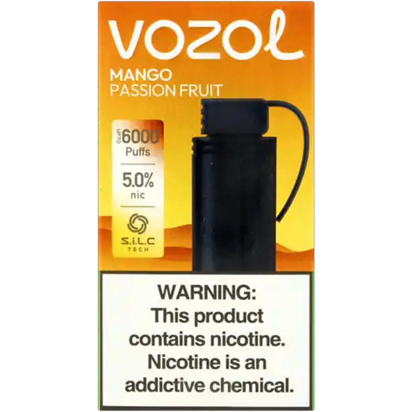 Image of Vozol Gear 6000 Mango Passion Fruit 5% Prefilled Pod 9ml (Non-Refundable. Non-Returnable.)
