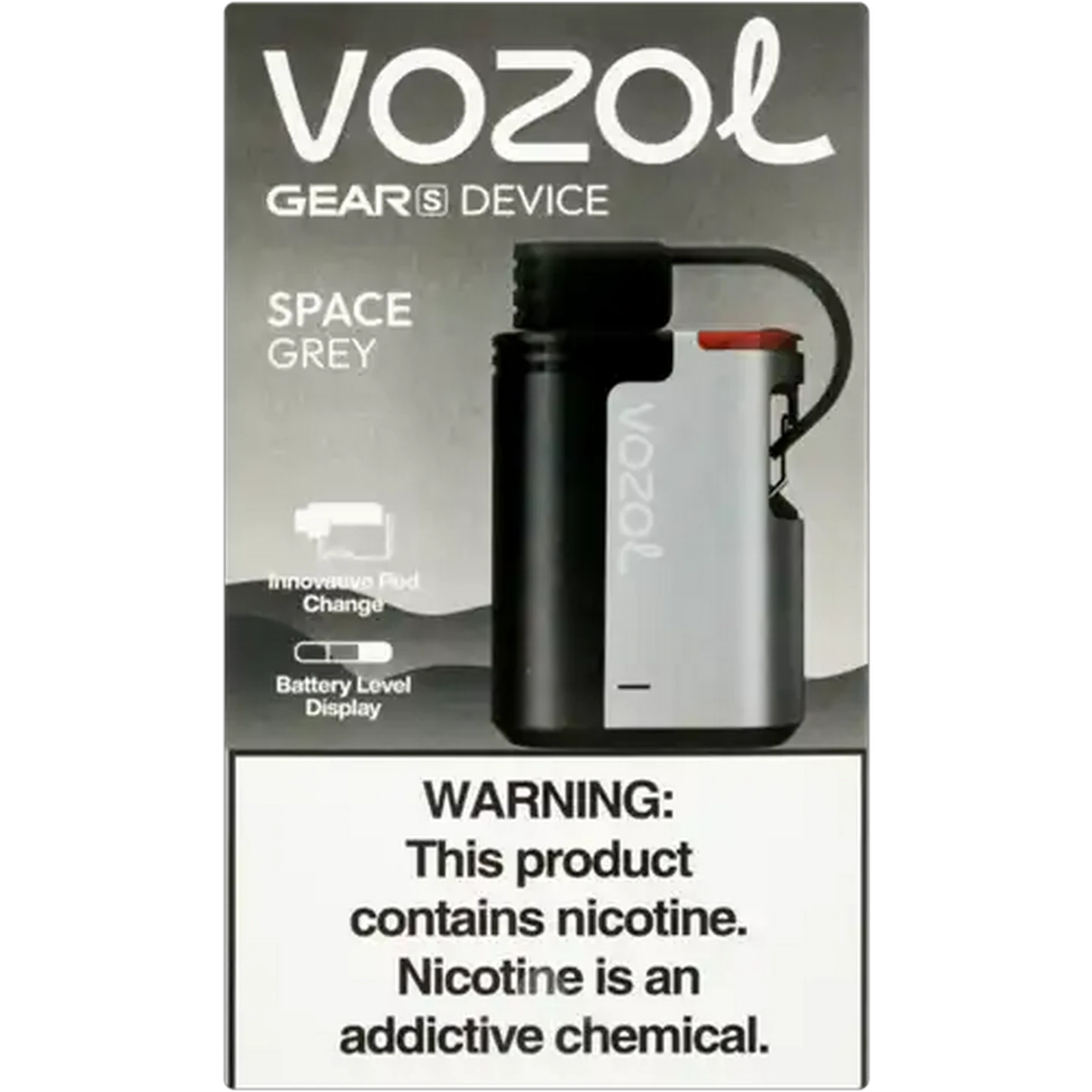 Image of Vozol Gear S Space Grey Rechargeable Vape Device 1s (Non-Refundable. Non-Returnable.)