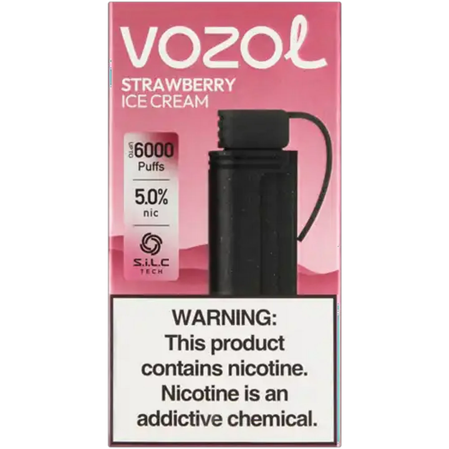 Image of Vozol Gear 6000 Strawberry Ice Cream 5.0% Prefilled Pod 9ml (Non-Refundable. Non-Returnable.)