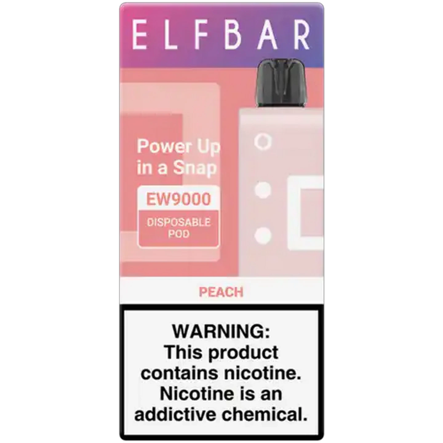Image of ELFBAR Peach 5% EW9000 Disposable Pod (Non-Refundable. Non-Returnable.)
