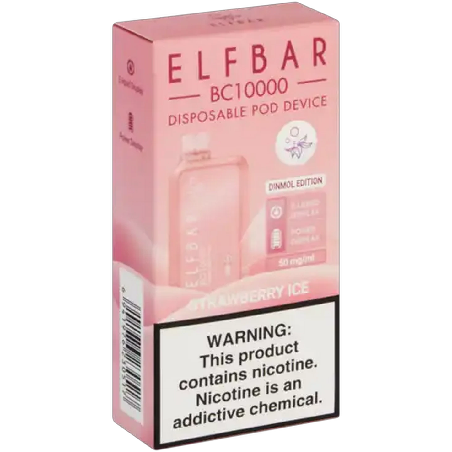 Image of ELFBAR BC10000 Strawberry Ice 5% Rechargeable Disposable Pod Device (Non-Refundable. Non-Returnable.)