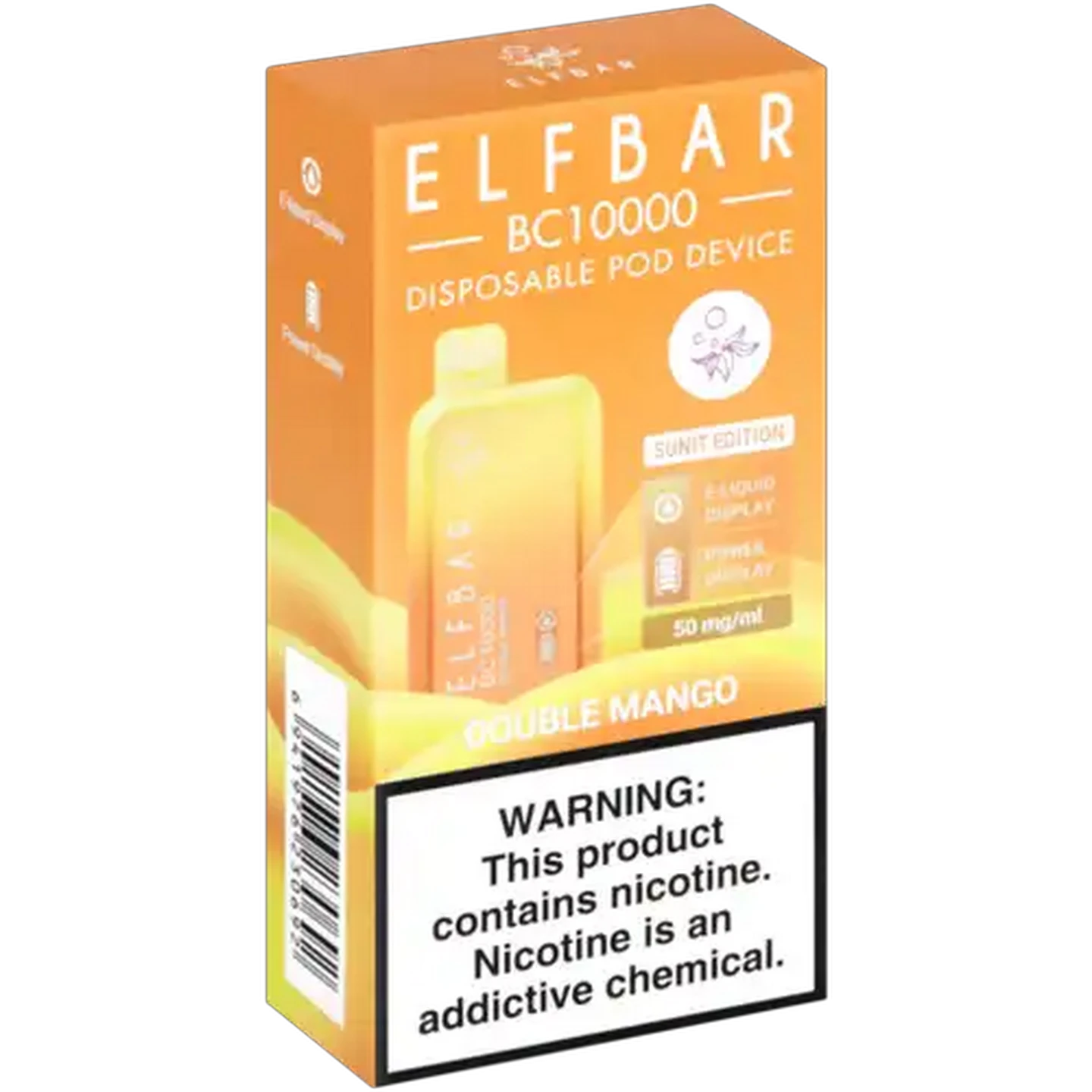 Image of ELFBAR BC10000 Double Mango 5% Rechargeable Disposable Pod Device (Non-Refundable. Non-Returnable.)