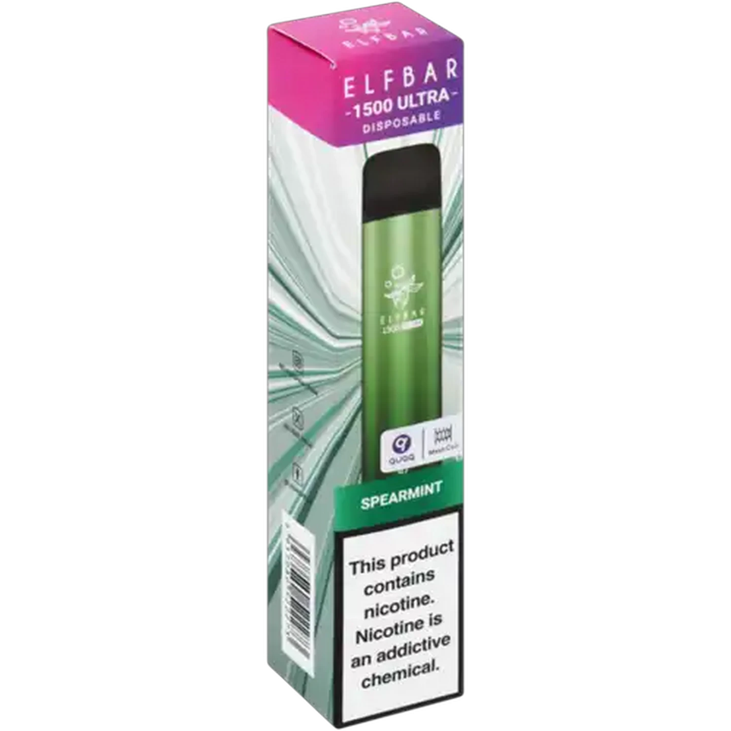 Image of ELFBAR 1500 Ultra Spearmint 5% Disposable Vape 5ml (Non-Refundable. Non-Returnable.)