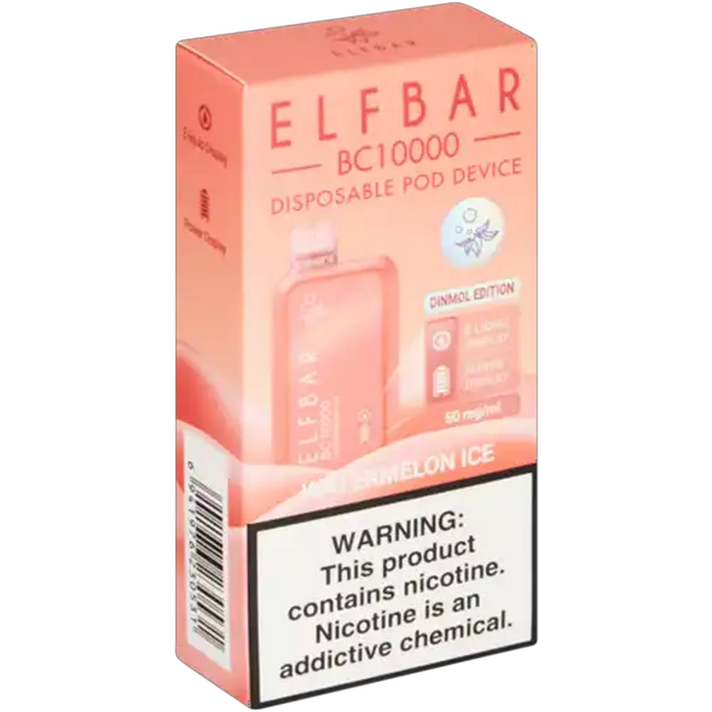 Image of ELFBAR BC10000 Watermelon Ice 5% Dinmol Edition Rechargeable Disposable Pod Device (Non-Refundable. Non-Returnable.)