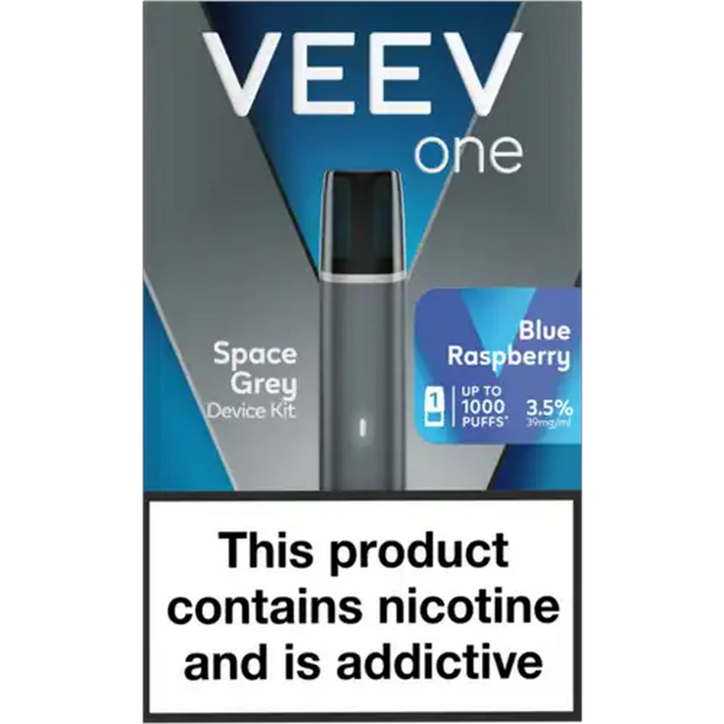 Image of VEEV One Space Grey Blue Raspberry 3.5% Device Kit 1s (Non-Refundable. Non-Returnable.)
