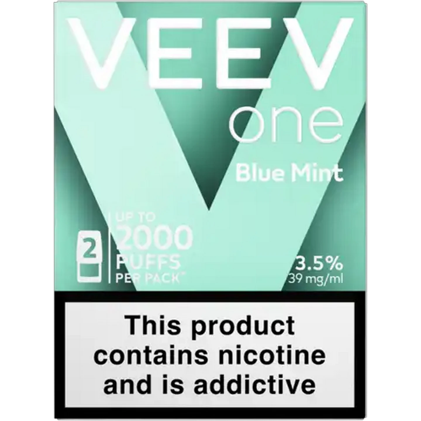 Image of VEEV One Blue Mint 3.5% Disposable Pods 2ml (Non-Refundable. Non-Returnable.)