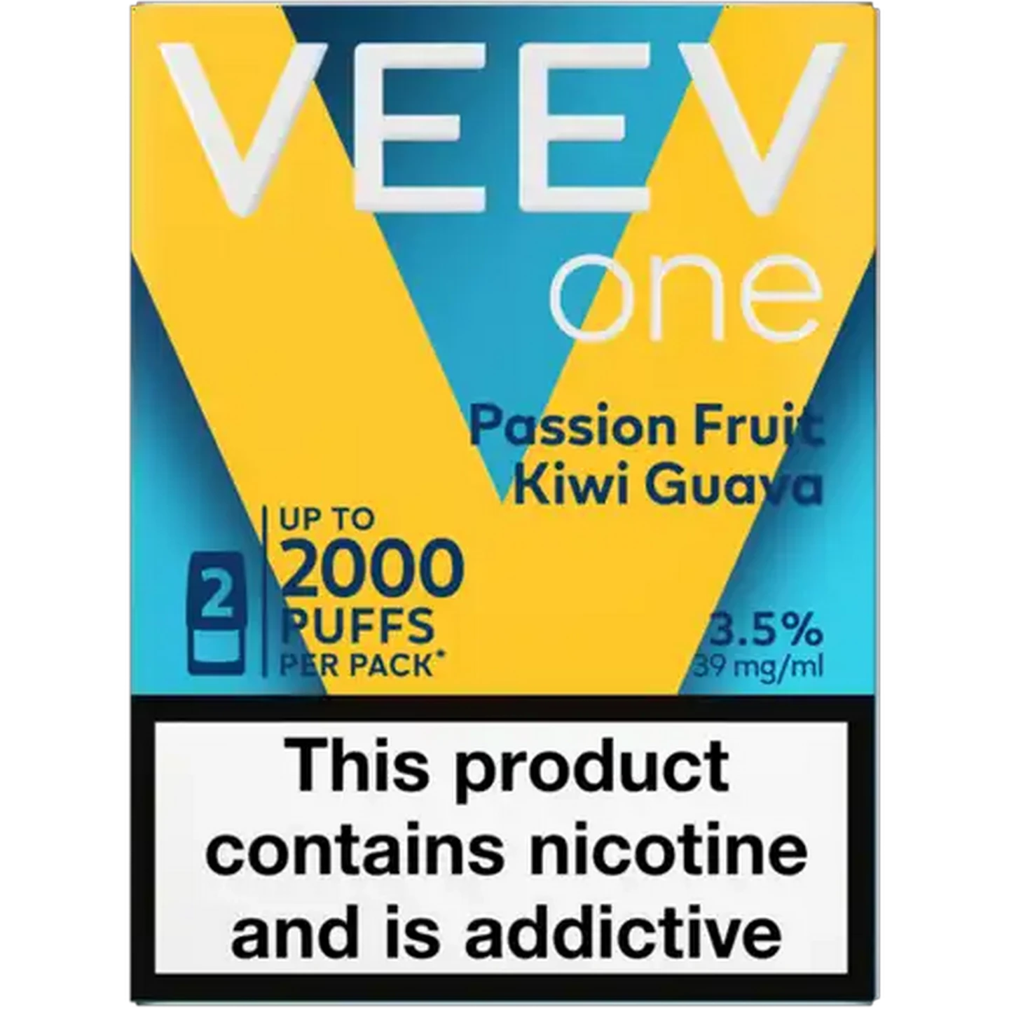 Image of VEEV One Passion Fruit Kiwi Guava 3.5% Disposable Pods 2ml (Non-Refundable. Non-Returnable.)
